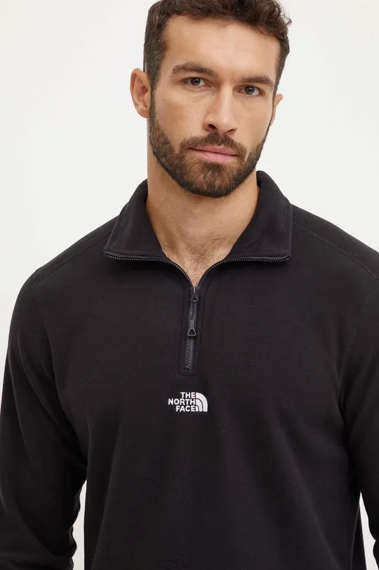 The North Face sports sweatshirt Glacier black color smooth NF0A83I34H01