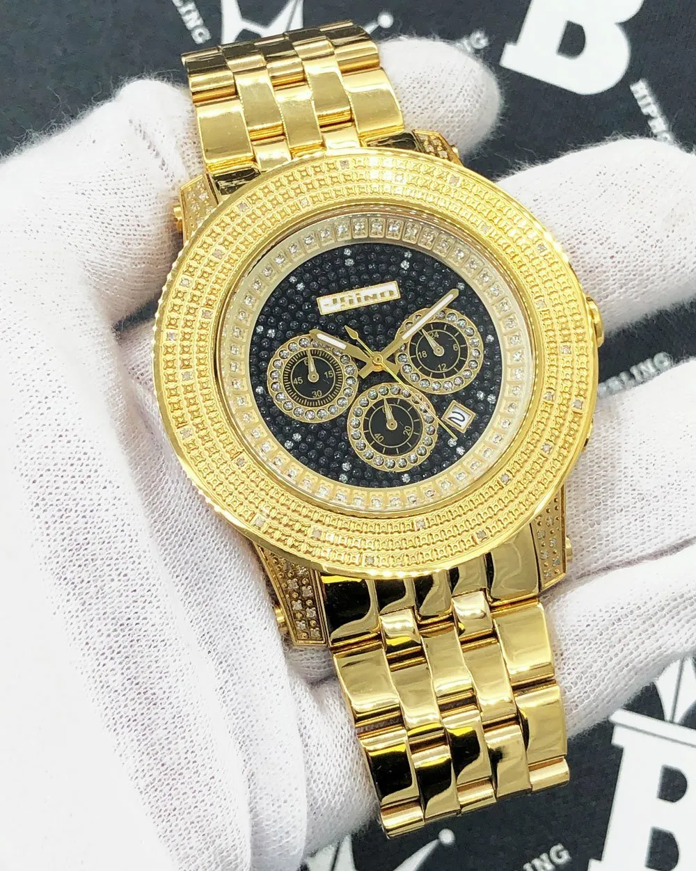 Triple Bezel .35 Carat Diamond Hip Hop Watch JoJino