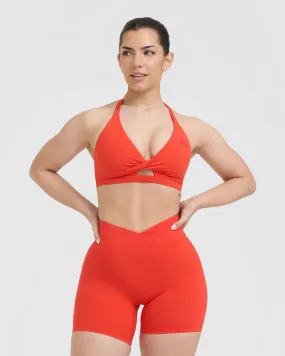 Unified Twist Sports Bra | Charged Orange