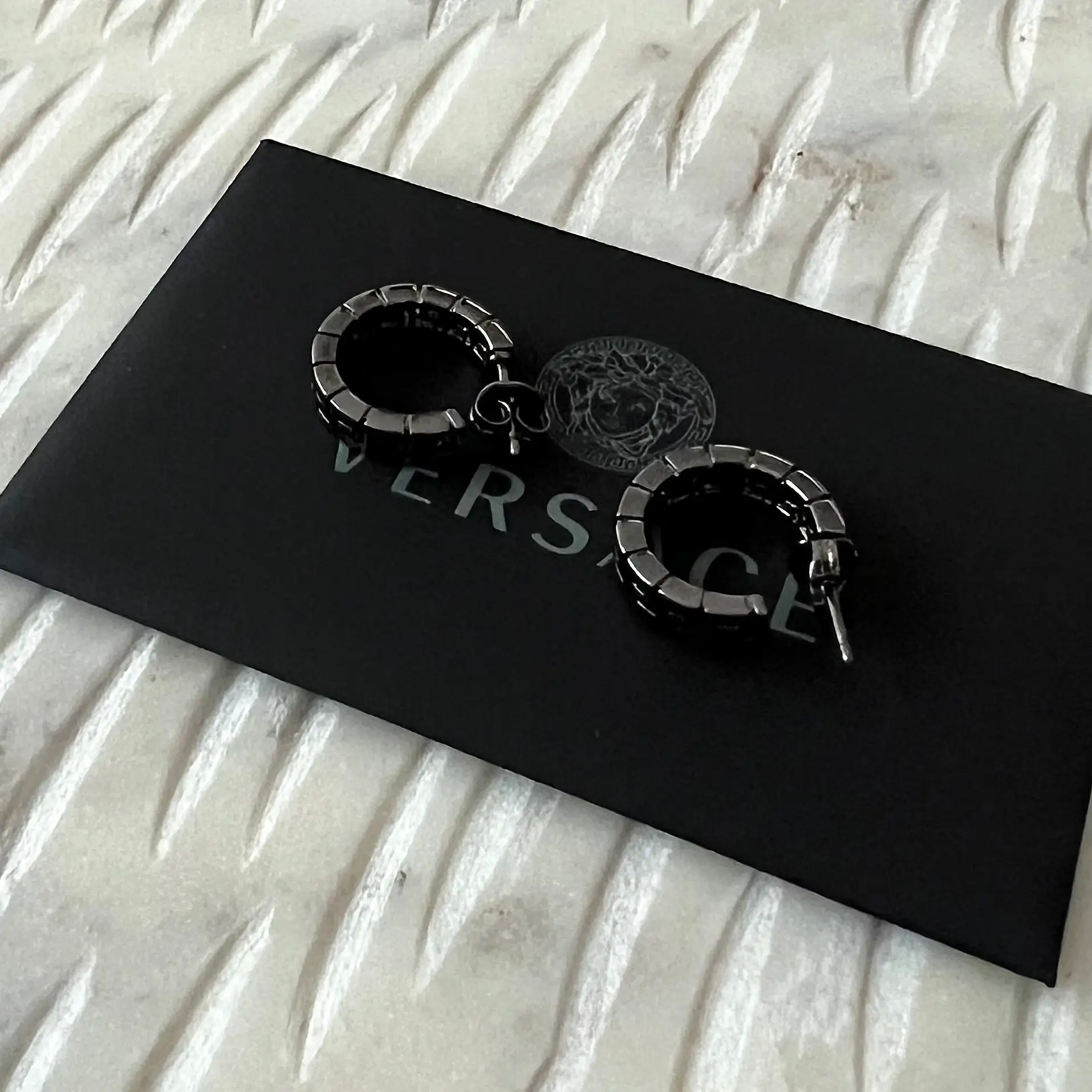 Versace Greca Hoop Earrings