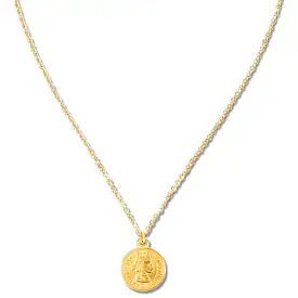 Vida Coin Pendant Gold Necklace