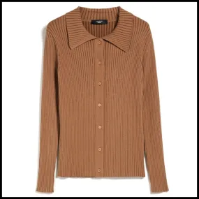 Weekend Max Mara  |Casual Style Rib Long Sleeves Plain Party Style Office Style