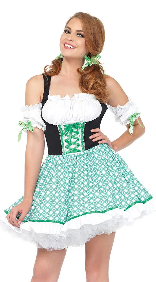 Women Sexy Oktoberfest Costume Traditional Germany Bavaria Beer Dirndl Outfit Wench Beer Maid Fantasia Fancy Dress