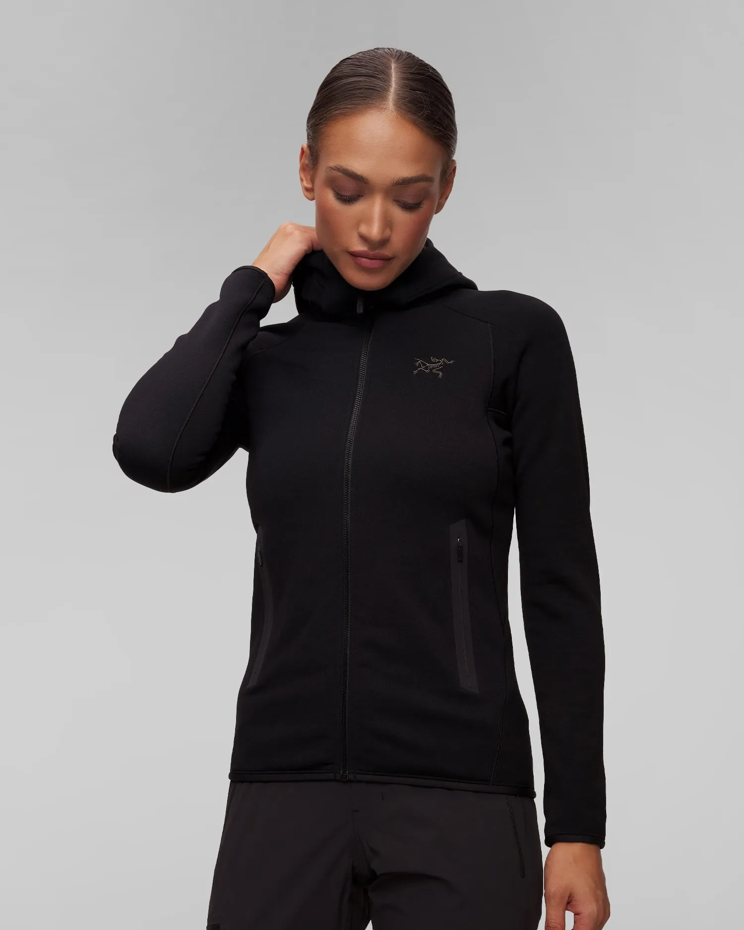 Women's black midlayer sweatshirt Arcteryx Kyanite x000008535-black