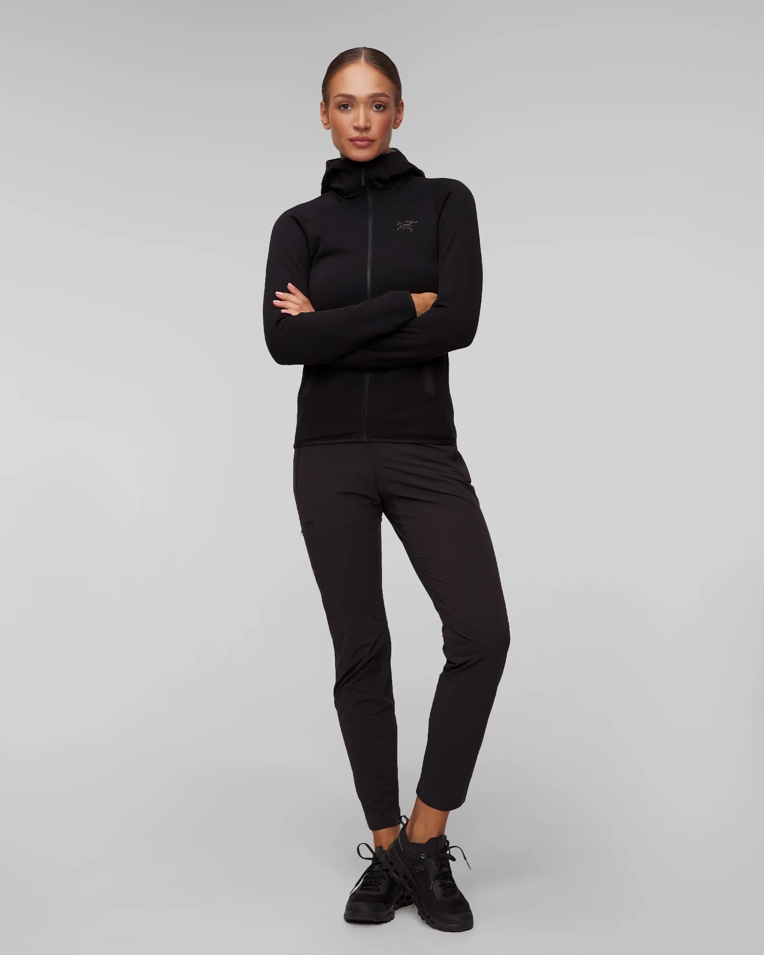 Women's black midlayer sweatshirt Arcteryx Kyanite x000008535-black