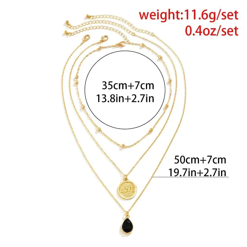 Women's Fashion Water Drop Pendant Necklaces