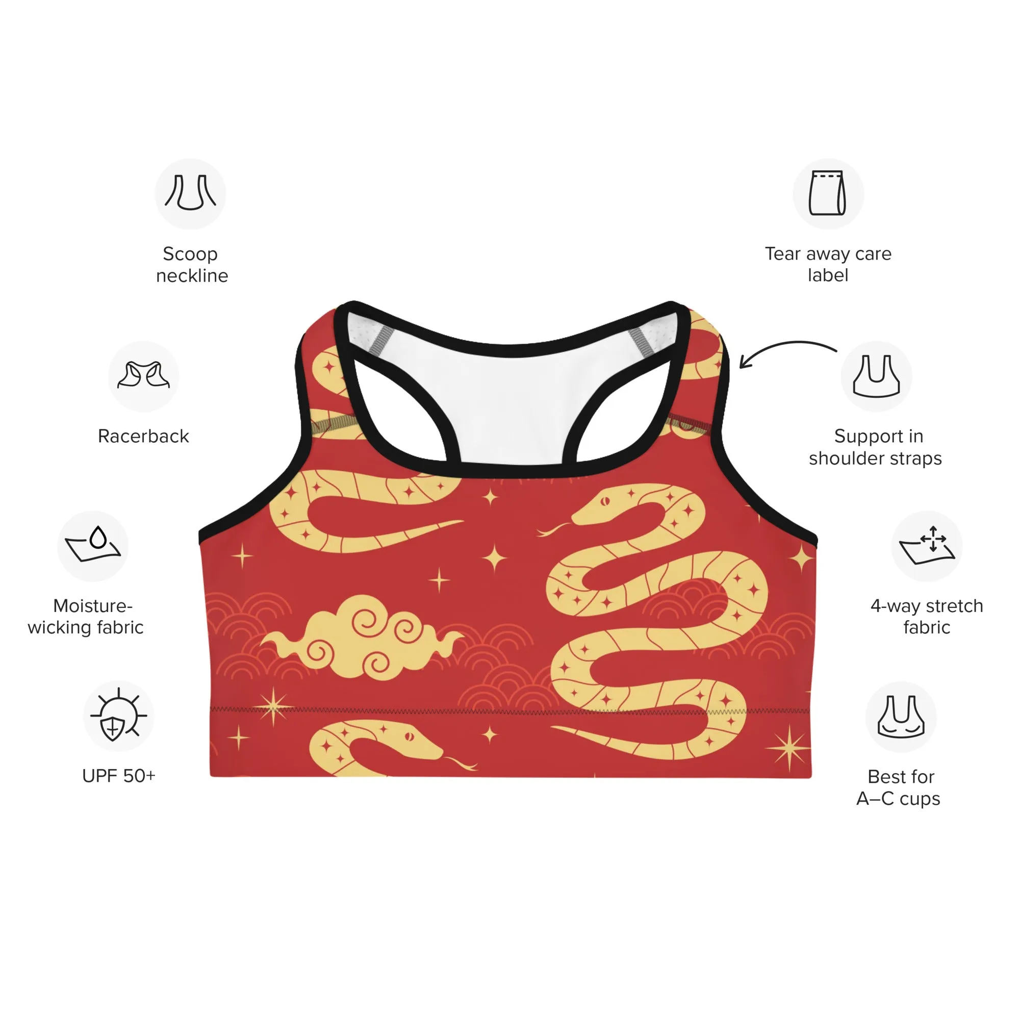 Year Of The Snake Sports Bra