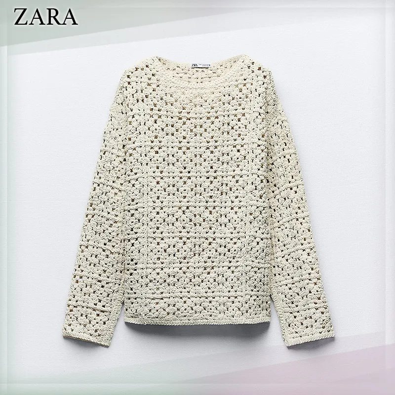 ZARA  |Casual Style Elegant Style V-neck & Crew neck