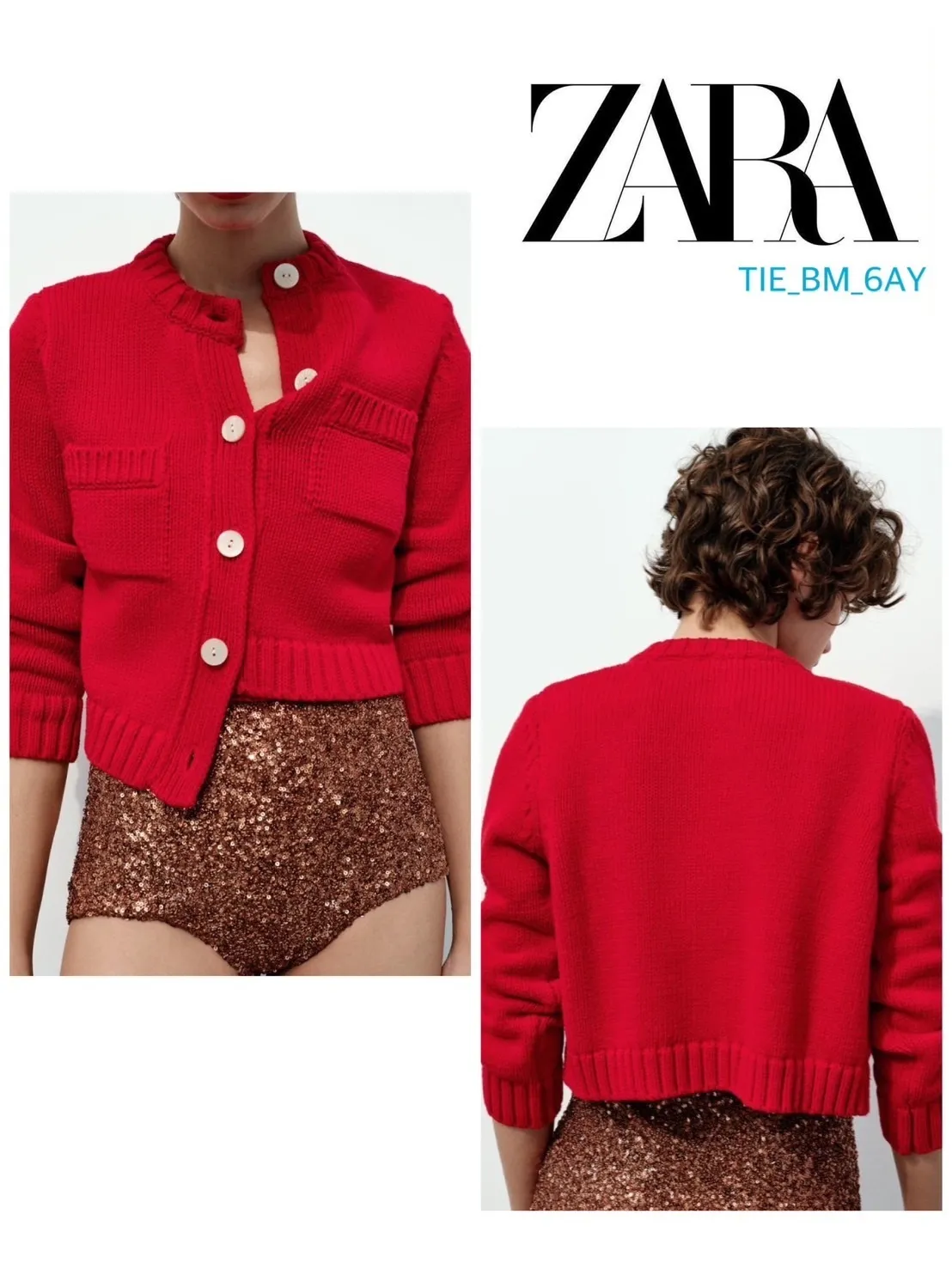 ZARA  |Casual Style Long Sleeves Plain Cotton Elegant Style